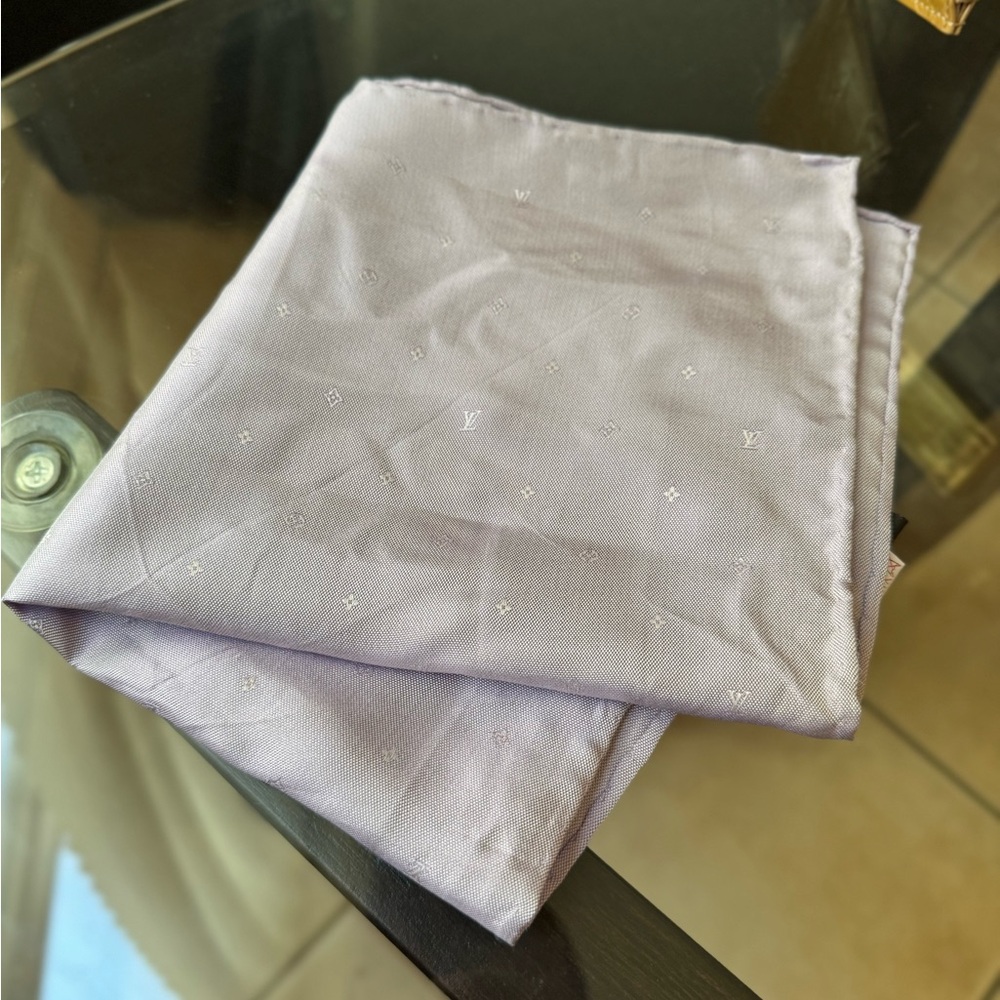 **SOLD** Louis Vuitton Lavender Silk Handkerchief